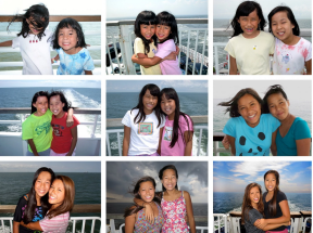 Gates daughters on ferry