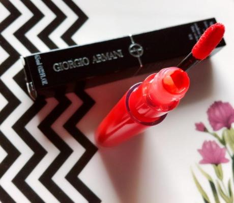 Giorgio Armani Lip Maestro # 401 Tibetan Orange - Review, Swatch