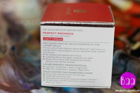 Lakme Perfect Radiance Intense Whitening Light Creme |Review and Usage Experience |