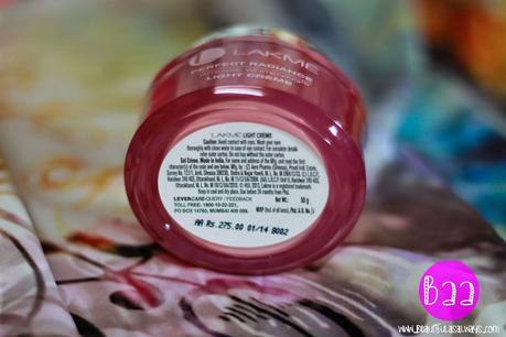 Lakme Perfect Radiance Intense Whitening Light Creme |Review and Usage Experience |