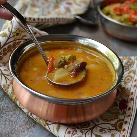 Mixed Dal Sambar with Onion & Radish