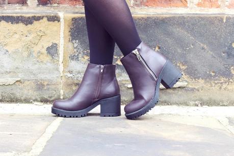 OOTD | New Look Burgundy Boots