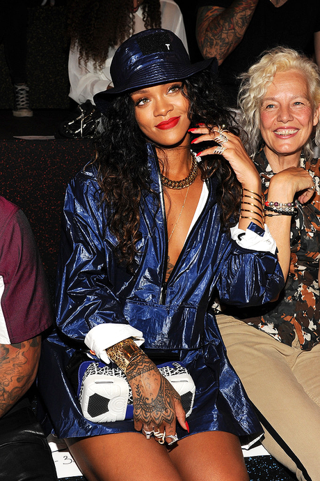Rihanna Attends Alexander Wang’s Fashion Show