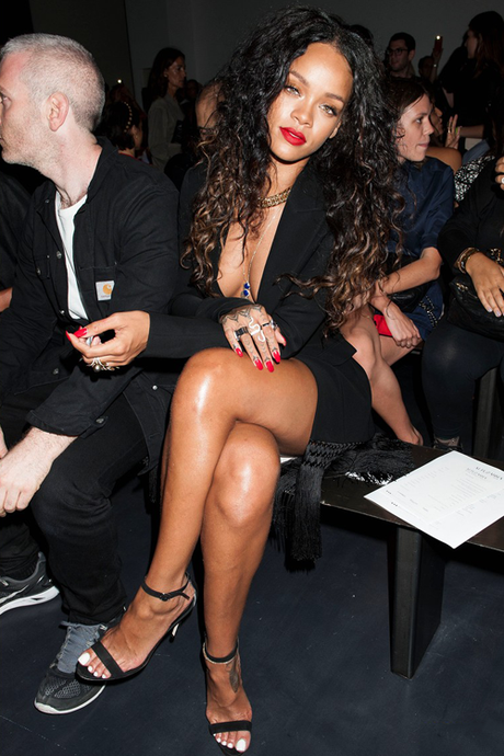 Rihanna Attends Alexander Wang’s Fashion Show