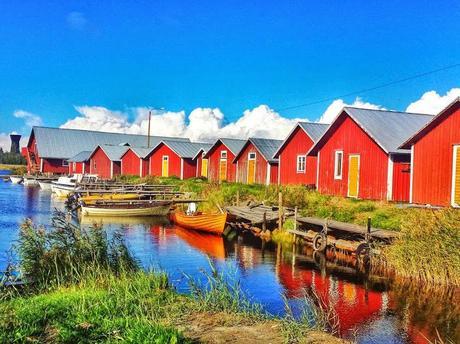 The harbour in Björköby  is a great way to access the Finnish archipelago. 