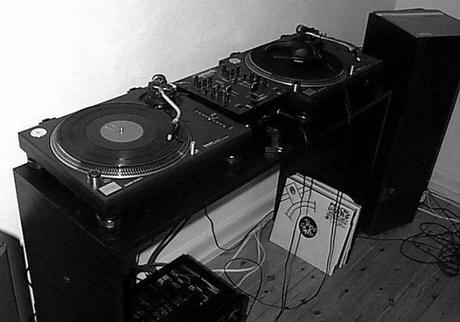 My DJ setup in my flat around the year 2000