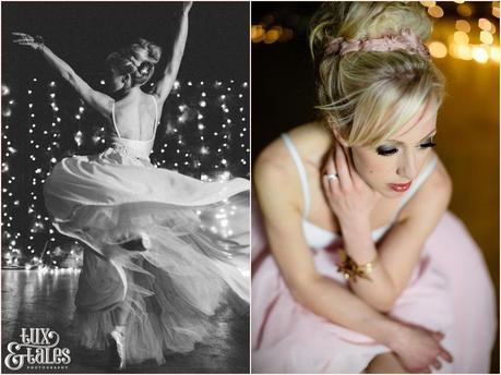 ballet themed York Wedding Photographer Bohemian Bride Danby Castle Tux & Tales Photographer Wool, Tulle wood & ballerina