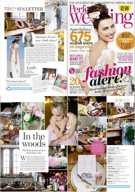 Perfect wedding magazine feature wool tulle wood October 2014