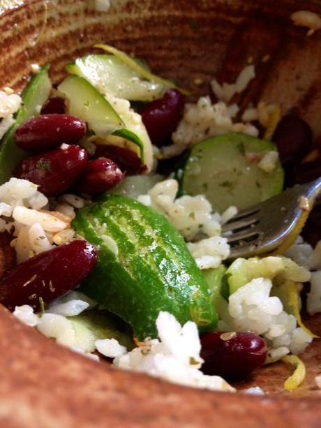 beansriceand zucchini