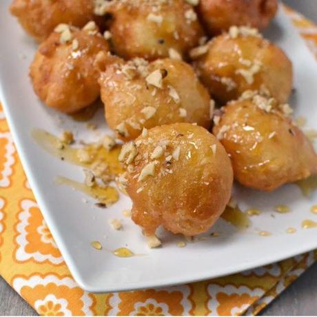 Loukoumades (Greek Donuts with Honey syrup)