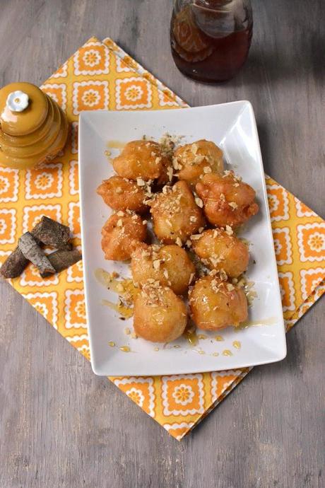 Loukoumades (Greek Donuts with Honey syrup)